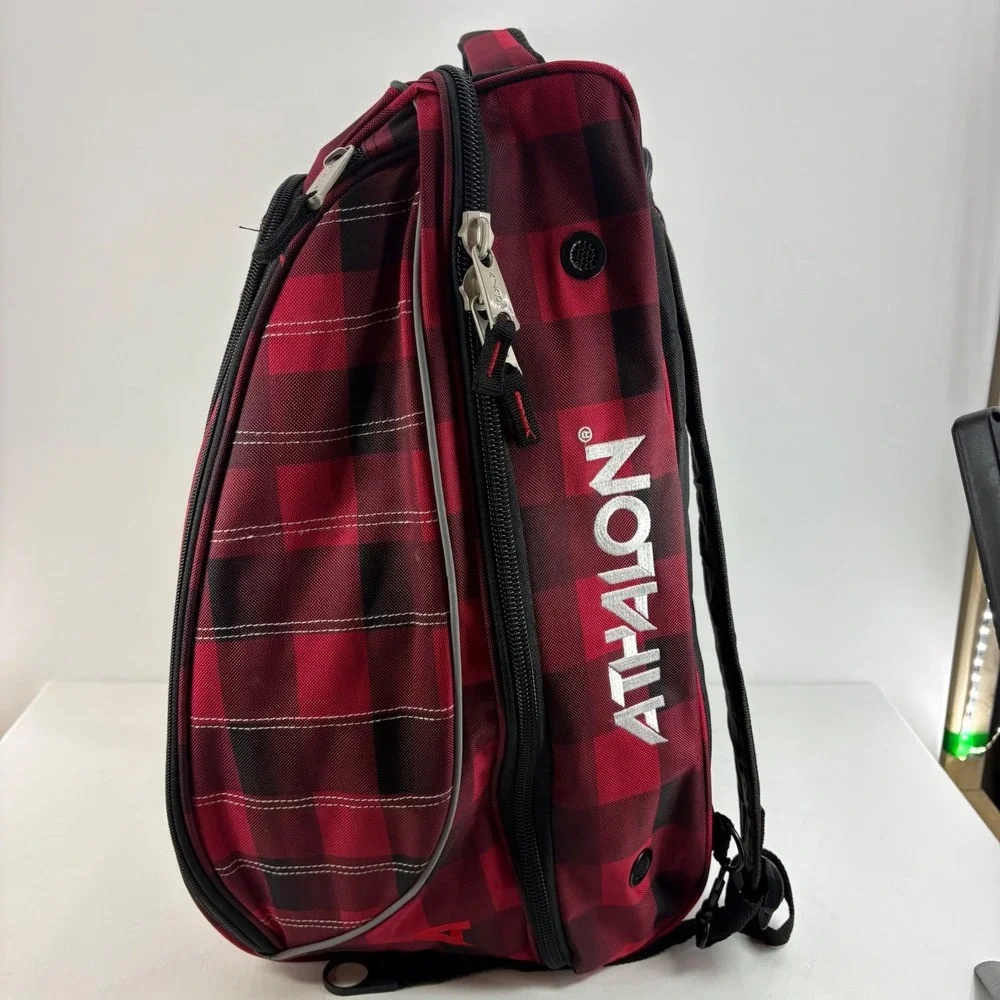 Athalon Ski‎ Boot Backpack Red Buffalo Plaid Snowboard Gear Bag Helmet Storage
